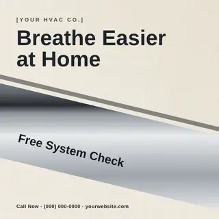HVAC template — Diagonal · Ice & Charcoal (Ivory)