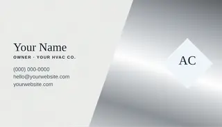 HVAC Business Card template — Diagonal Card · Frost & Ember