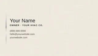 HVAC template — Classic Card · Ice & Charcoal (Ivory)