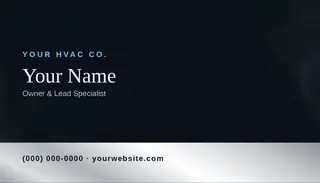 HVAC Business Card template — Band Card · Midnight Ice