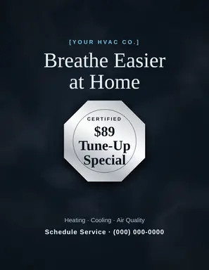 HVAC Flyer template — Seal Offer · Midnight Ice