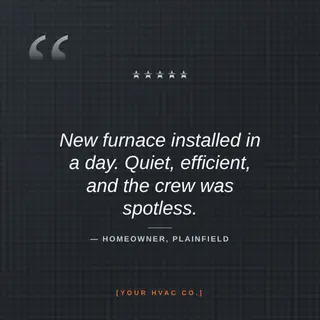 HVAC Instagram Post template — Testimonial · Ice & Charcoal
