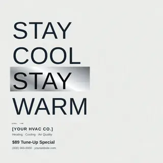 HVAC Instagram Post template — Bold Stack · Frost & Ember