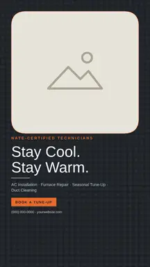 HVAC template — Editorial · Ice & Charcoal