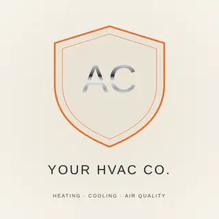 HVAC Logo template — Crest · Ice & Charcoal (Ivory)