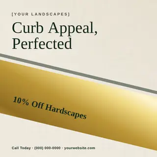Landscaping template — Diagonal · Evergreen & Gold (Ivory)