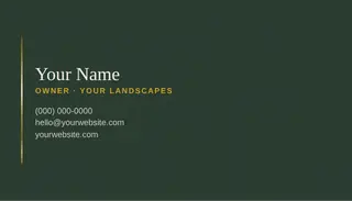 Landscaping Business Card template — Classic Card · Evergreen & Gold