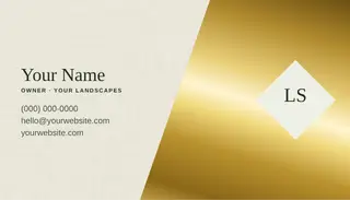 Landscaping Business Card template — Diagonal Card · Sage & Stone