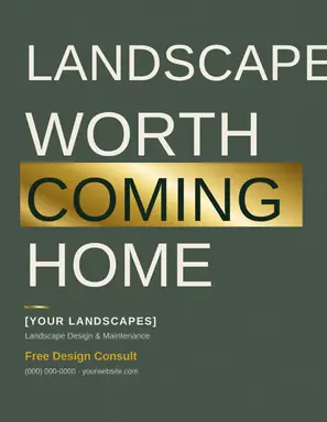 Landscaping Flyer template — Bold Stack · Evergreen & Gold