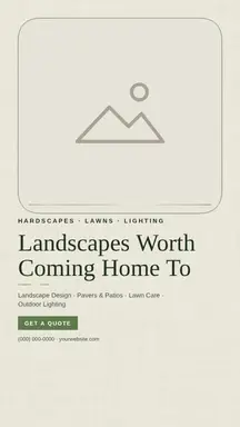 Landscaping template — Editorial · Sage & Stone