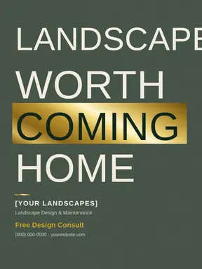 Landscaping template — Bold Stack · Evergreen & Gold