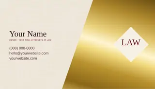 Lawyer Business Card template — Diagonal Card · Cream & Burgundy