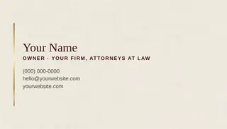 Lawyer template — Classic Card · Burgundy & Cream (Ivory)