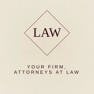 Lawyer Logo template — Minimal Mark · Cream & Burgundy