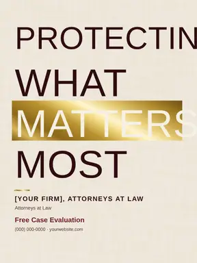 Lawyer template — Bold Stack · Cream & Burgundy