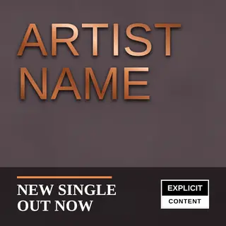 Music Album Cover template — Grit & Chrome · Sunset Vinyl