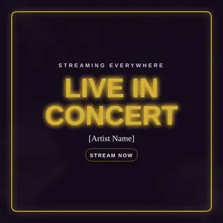 Music Album Cover template — Neon Glow · Velvet & Gold