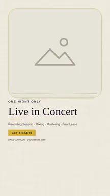 Music template — Editorial · Velvet & Gold (Ivory)