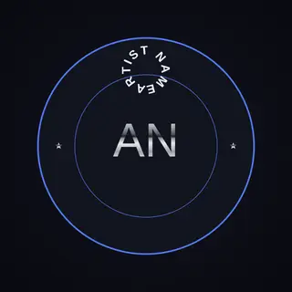 Music Logo template — Circle Badge · Ink & Electric