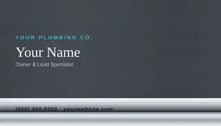 Plumbing Business Card template — Band Card · Steel & Aqua