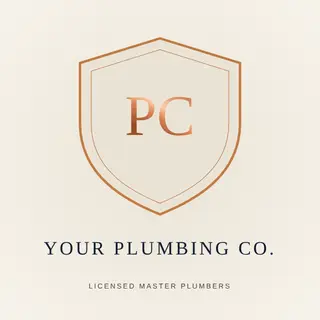 Plumbing Logo template — Crest · Navy & Copper (Ivory)
