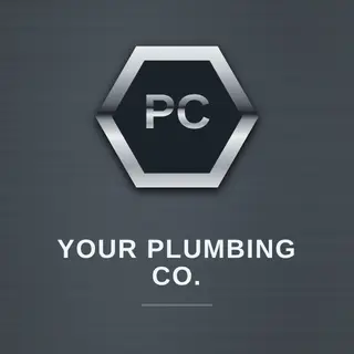 Plumbing template — Hex Emblem · Steel & Aqua