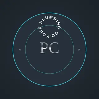 Plumbing Logo template — Circle Badge · Steel & Aqua