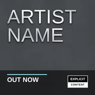 Rap Artist Album Cover template — Grit & Chrome · Ice Cold