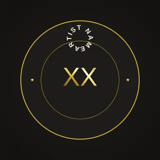 Rap Artist Logo template — Circle Badge · Gold Grit