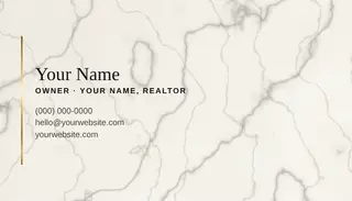 Real Estate Business Card template — Classic Card · Ivory & Champagne