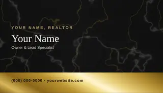 Real Estate Business Card template — Band Card · Ivory & Champagne (Noir)