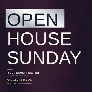 Real Estate Instagram Post template — Bold Stack · Navy & Pearl