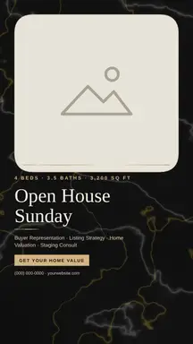 Real Estate template — Editorial · Noir & Champagne