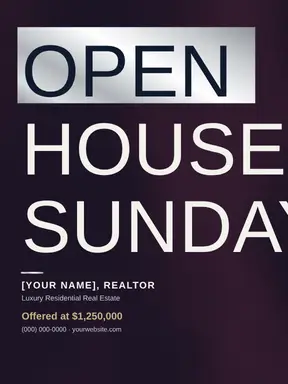 Real Estate template — Bold Stack · Navy & Pearl