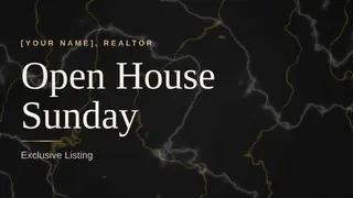Real Estate template — Classic Deck · Noir & Champagne