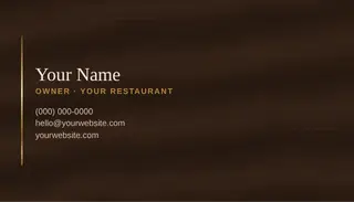 Restaurant template — Classic Card · Espresso & Brass