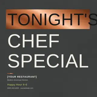 Restaurant Instagram Post template — Bold Stack · Slate & Olive