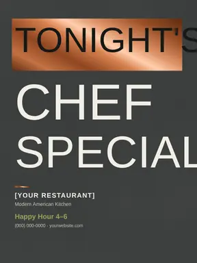 Restaurant template — Bold Stack · Slate & Olive