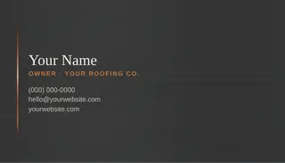 Roofing template — Classic Card · Charcoal & Copper