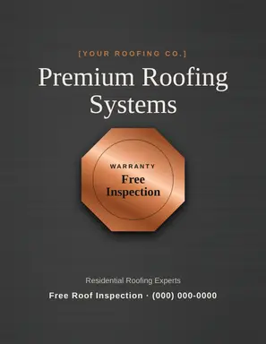Roofing Flyer template — Seal Offer · Charcoal & Copper