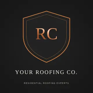 Roofing Logo template — Crest · Charcoal & Copper
