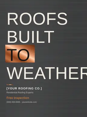 Roofing template — Bold Stack · Charcoal & Copper